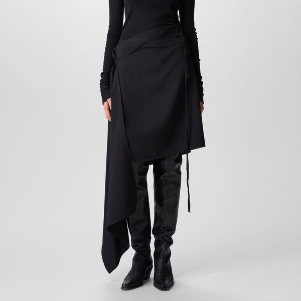 Nicole Wrap Skirt Fluid Wool